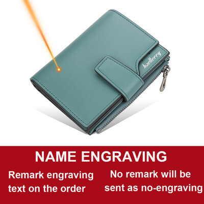 2024 portofele noi pentru femei Nume personalizat modă scurtă din piele PU de calitate Suport card clasic de femeie portofel cu fermoar pentru femei