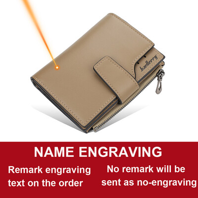 2024 portofele noi pentru femei Nume personalizat modă scurtă din piele PU de calitate Suport card clasic de femeie portofel cu fermoar pentru femei