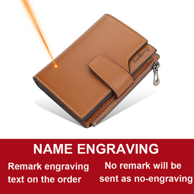 2024 portofele noi pentru femei Nume personalizat modă scurtă din piele PU de calitate Suport card clasic de femeie portofel cu fermoar pentru femei