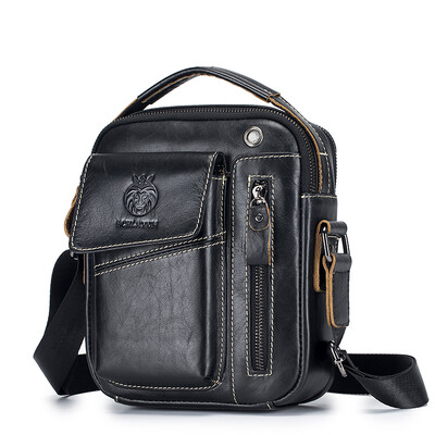 SCHLATUM 100% geantă de piept vintage din piele naturală pentru bărbați geantă de umăr geantă casual Messenger