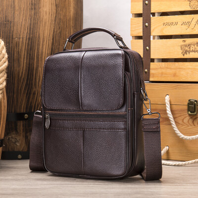 Geantă pentru bărbați din piele naturală WESTAL Genți pentru bărbați cu clapă pentru ipad Genți de designer din piele pentru bărbați Genți cu mâner superior pentru bărbați