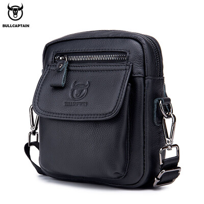 BULLCAPTAIN vīriešu kurjera soma Ādas soma vertikāla rokassomiņa plecu biznesa ikdienas retro vertikāla studentu mini kase