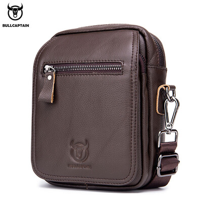 BULLCAPTAIN vīriešu kurjera soma Ādas soma vertikāla rokassomiņa plecu biznesa ikdienas retro vertikāla studentu mini kase