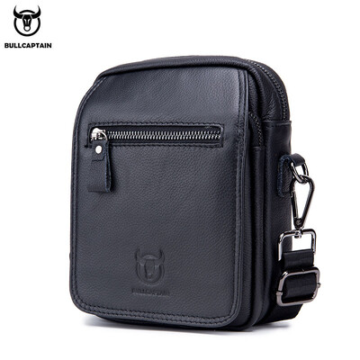 BULLCAPTAIN vīriešu kurjera soma Ādas soma vertikāla rokassomiņa plecu biznesa ikdienas retro vertikāla studentu mini kase