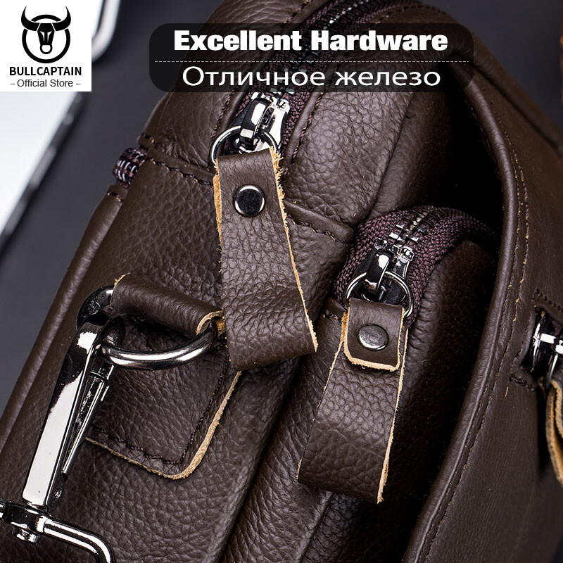 BULLCAPTAIN vīriešu kurjera soma Ādas soma vertikāla rokassomiņa plecu biznesa ikdienas retro vertikāla studentu mini kase