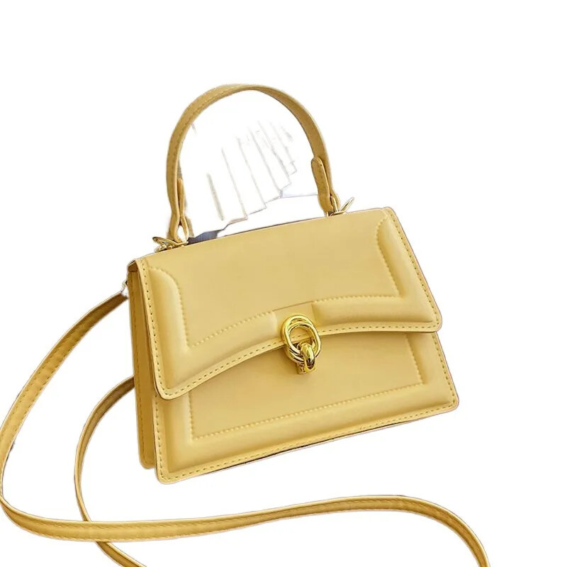 Geantă de mână versatilă, la modă, pentru femei, stil nou, primăvară, vară 2024, culoare uni, versiune coreeană, geantă mică pătrată