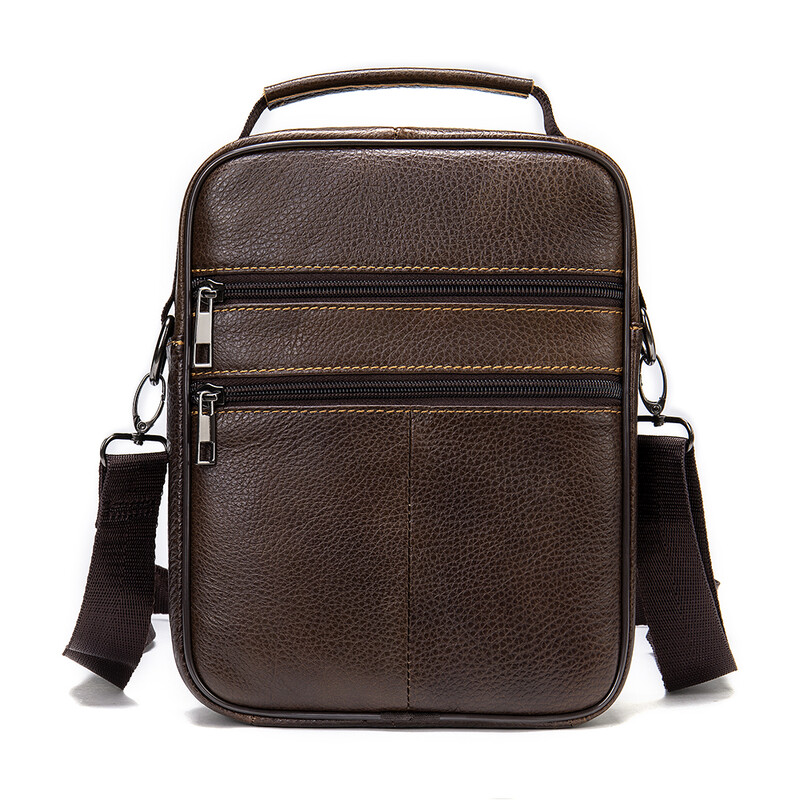 WESTAL īstas ādas plecu soma Vīra vīrieša kurjera somas 7,9 collu planšetdatora tālruņa somiņai, rokassomiņai 7457