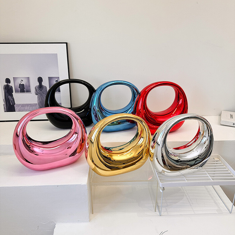 Genți de găluște din acrilic strălucitor pentru încheietura mâinii, la modă, pentru femei, poșetă și genți de mână, geantă de designer Сумка Женская