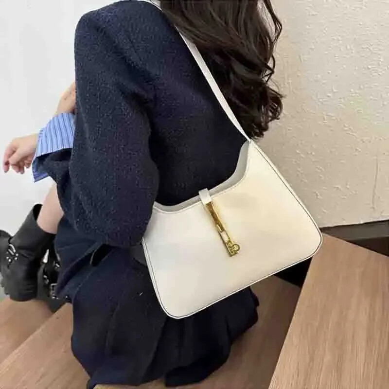 Geantă de umăr din piele PU de lux pentru femei, ocazional, genți de mână cu design uni, poșetă de marcă 2024, poșetă pentru cumpărători de modă, genți pentru femei