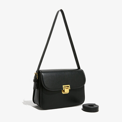 Geantă pătrată mică cu cataramă elegantă, pentru femei, primăvară 2025, geantă crossbody cu textură la modă nouă, geantă de umăr versatil din PU pentru navetă