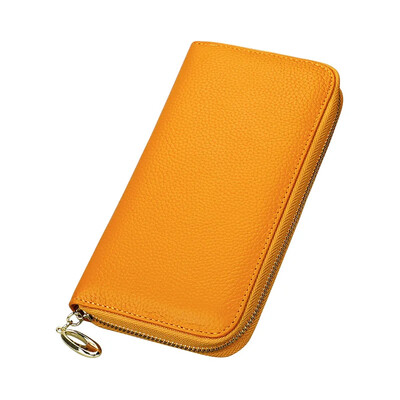 Portofel din piele naturală pentru femei Portofele pentru femei cu blocare RFID, cu fermoar de călătorie de mare capacitate, posetă pentru femei, portofele lungi pentru telefon