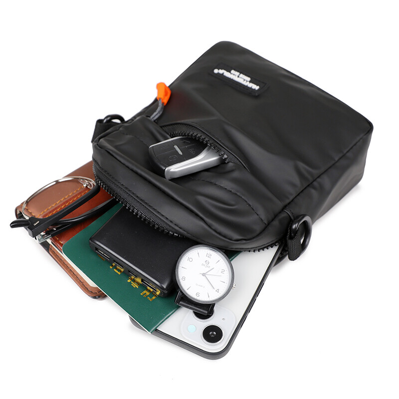 Mini geantă simplă pentru bărbați, geantă laterală pentru telefon, geantă de umăr din piele PU, impermeabilă, pentru afaceri, genți mici de tip Messenger