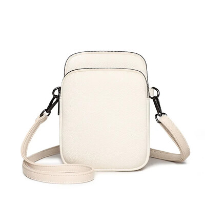 Jauns 100% īstas govs ādas Sieviešu ādas Mobilā telefona soma Crossbody Somas sievietēm Bag Designer Crossbody Bag Messenger Bags Sac