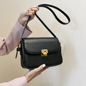 Geantă de umăr din piele PU pentru femei, geantă pătrată mică, marca tendinței 2024, geantă de designer de lux, genți de mesager de modă, ghiozdan vintage