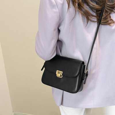 Geantă de umăr din piele PU pentru femei, geantă pătrată mică, marca tendinței 2024, geantă de designer de lux, genți de mesager de modă, ghiozdan vintage