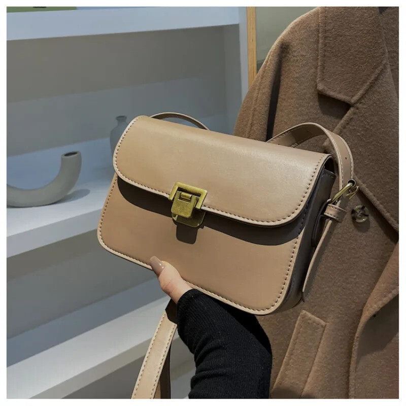 Geantă mică de gamă înaltă pentru femei 2024 stil nou cu textura de nișă Geantă populară pentru femei, cu un singur umăr, geantă pătrată mică