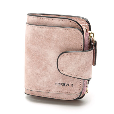 Portofele scurte de damă la modă Piele PU Mat Mici ocazional Poșetă de monede Fermoar Geantă de bani Poșetă cu fermoar Suport card de credit Clip