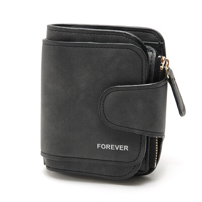 Portofele scurte de damă la modă Piele PU Mat Mici ocazional Poșetă de monede Fermoar Geantă de bani Poșetă cu fermoar Suport card de credit Clip