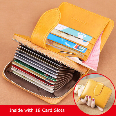 Portofel pentru femei din ceară cu ulei, piele naturală, mic, scurt, fermoar, cu fermoar, portmonee, portofele roșii pentru femei, portofel RFID de înaltă calitate