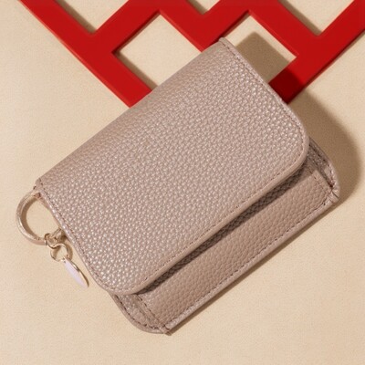 Portofel pentru femei în stil coreean nou, portmoneu simplu de culoare solidă Geantă portabilă de depozitare a cardurilor de credit