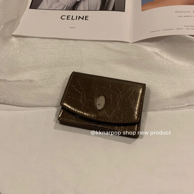 Korejas modes maka karte vienkrāsu sērijas vienkāršības monētu somiņa saldai meitenei āra pārnēsājamai bankas studenta kartes turētājam