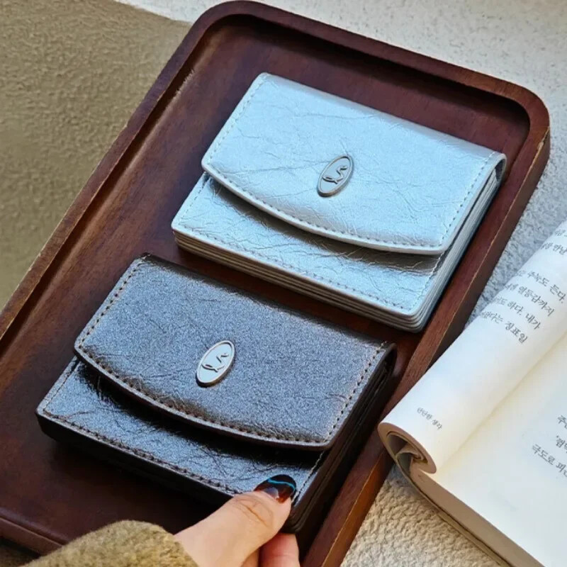 Korejas modes maka karte vienkrāsu sērijas vienkāršības monētu somiņa saldai meitenei āra pārnēsājamai bankas studenta kartes turētājam