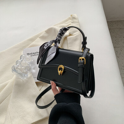 1 bucată de geantă pătrată mică de mână de culoare pură, geantă versatilă cu un singur umăr pentru femei care pot ține telefoane mobile