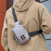 Geantă de umăr mică pentru bărbați la modă, geantă de mână din pânză Oxford de înaltă calitate și durabilă, geantă portabilă de tip crossbody, mini geantă de talie cu clapă