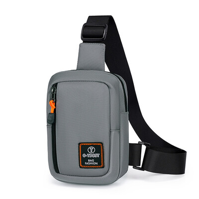 Geantă de umăr mică pentru bărbați la modă, geantă de mână din pânză Oxford de înaltă calitate și durabilă, geantă portabilă de tip crossbody, mini geantă de talie cu clapă