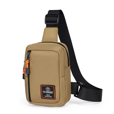 Geantă de umăr mică pentru bărbați la modă, geantă de mână din pânză Oxford de înaltă calitate și durabilă, geantă portabilă de tip crossbody, mini geantă de talie cu clapă