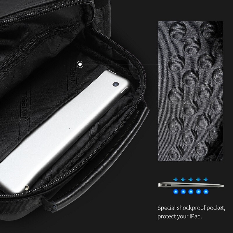 Garanție pe viață Geantă de umăr pentru bărbați, geantă iPad de 9,7 inchi, mini geantă de mână, geanți impermeabili pentru bărbați, pentru călătorii de afaceri, pentru adolescenți