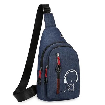 Geantă de piept pentru bărbați, cu un singur umăr, de capacitate mare, pentru sport și petrecere a timpului liber, la modă, geantă mică de umăr, de capacitate mare