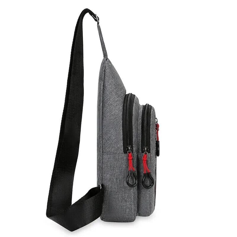 Geantă de piept pentru bărbați, cu un singur umăr, de capacitate mare, pentru sport și petrecere a timpului liber, la modă, geantă mică de umăr, de capacitate mare