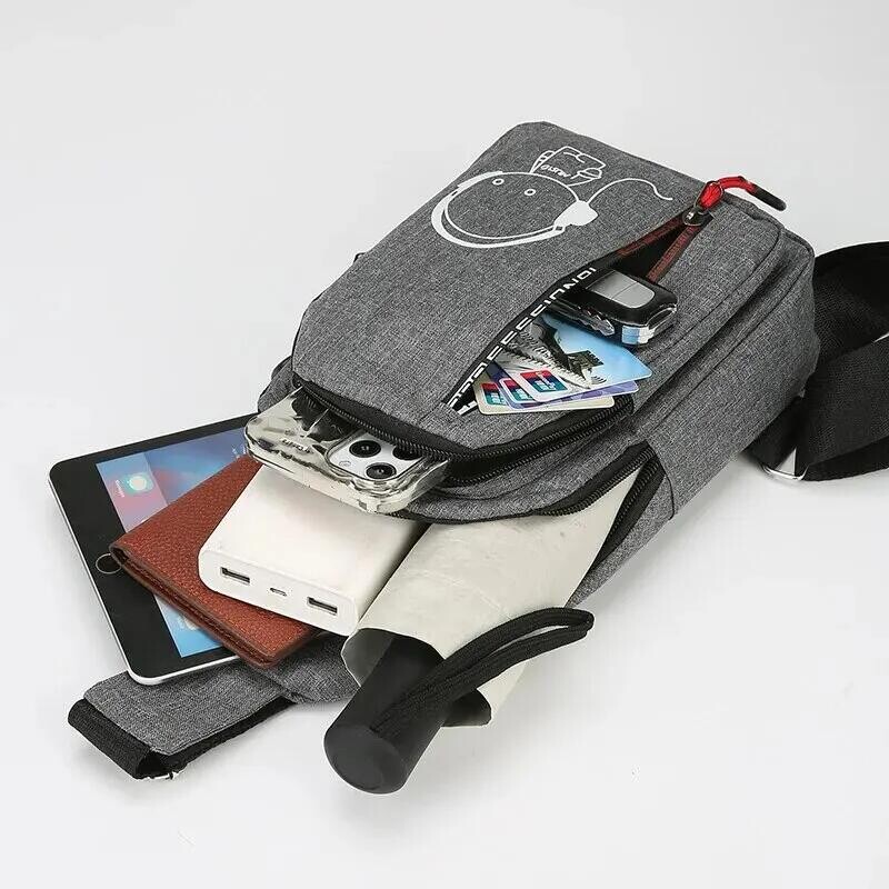 Geantă de piept pentru bărbați, cu un singur umăr, de capacitate mare, pentru sport și petrecere a timpului liber, la modă, geantă mică de umăr, de capacitate mare