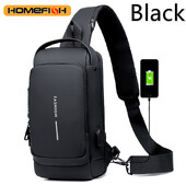 BD1 Cea mai nouă geantă pentru piept antifurt pentru bărbați, curea de umăr, reîncărcabilă prin USB, pentru școală, la scurtă distanță, sală de sport, sport pentru bărbați