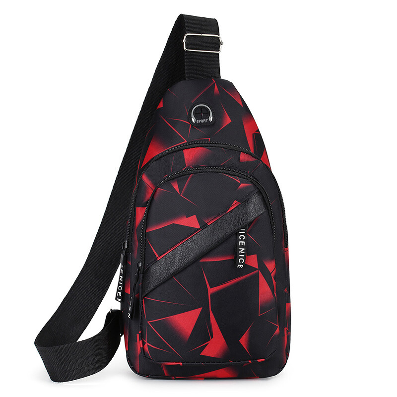 Pachet de piept pentru bărbați, noua versiune coreeană la modă, geantă de mână, sport ușoară, sport în aer liber, rucsac ocazional pentru cuplu.