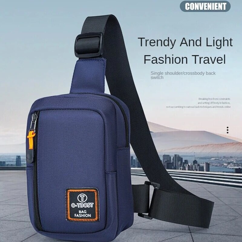 Vīriešu Oksfordas auduma plecu soma Moderna, daudzfunkcionāla maza mugursoma, pārnēsājama ceļojumu soma krūšu soma