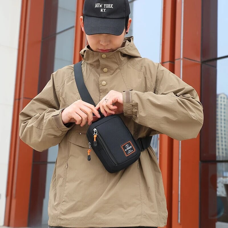 Vīriešu Oksfordas auduma plecu soma Moderna, daudzfunkcionāla maza mugursoma, pārnēsājama ceļojumu soma krūšu soma