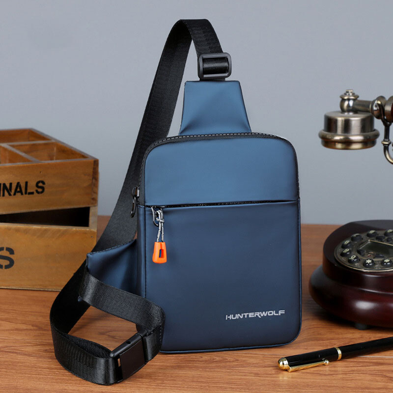 Moderna vīriešu plecu soma ar krūtīm, Oksfordas auduma krusteniska soma ikdienišķai diagonālai Day Tide maza kvadrātveida soma vīriešiem