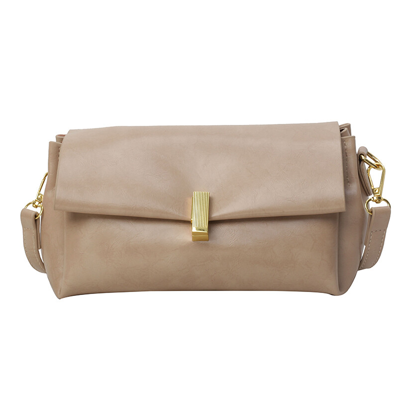 Geanta de dama Fold Flap Lock Genți de umăr de modă Pu Geantă solidă de tip Crossbody 2024 Vente fierbinte Genți de ambreiaj pentru femei Bolsas Femininas