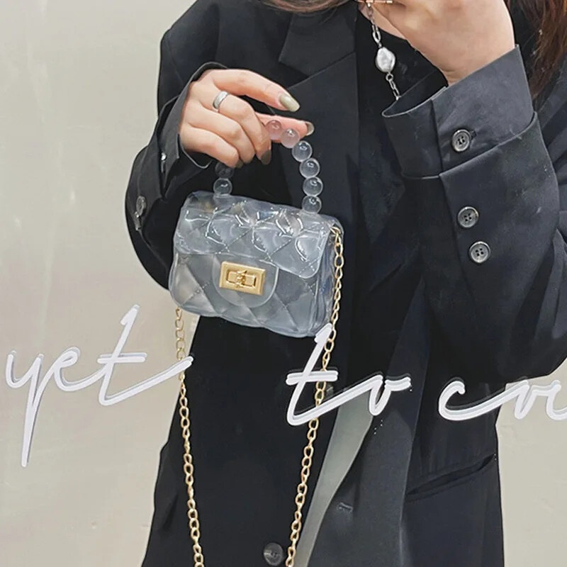 Ženske ručne torbice u boji slatkiša, veleprodaja, nova prozirna želatinasta torba, ženska torba iz kineskog kopna Motociklistička oprema Acc