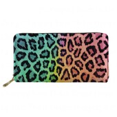 Sieviešu maks, ādas modes gradients, leoparda apdruka, auduma somiņa ar monētu kabatu Busniess Femme Wallets Carteras 2021