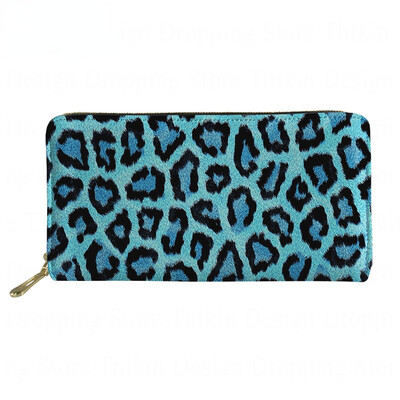 Sieviešu maks, ādas modes gradients, leoparda apdruka, auduma somiņa ar monētu kabatu Busniess Femme Wallets Carteras 2021