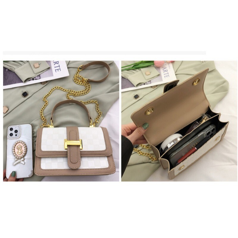 Geantă de toamnă 2024 pentru femei, geantă de umăr cu lanț, geantă de modă pentru femei, personalizată retro, portabilă, mică, pătrată