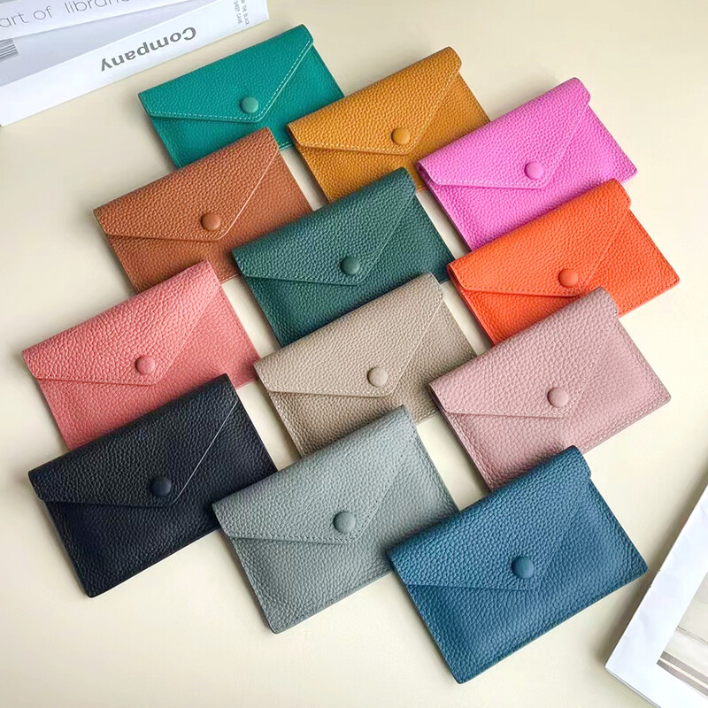 Inițiale personalizate Portofel mic din piele naturală Moda de lux Personalizați Nume Plic Suport card Poșetă Dropshiping Cadou DIY
