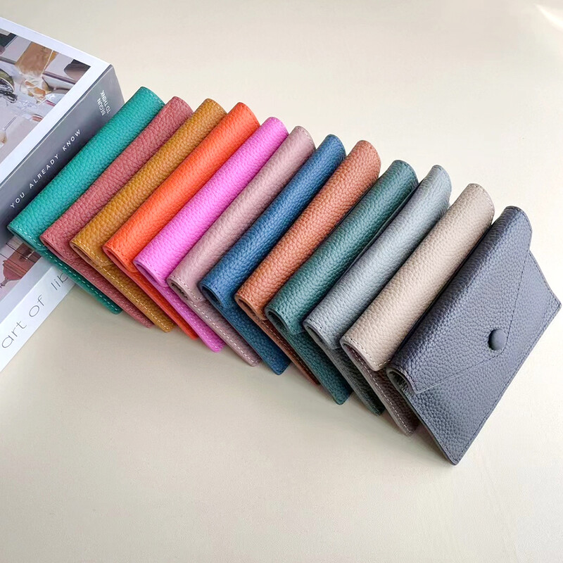 Inițiale personalizate Portofel mic din piele naturală Moda de lux Personalizați Nume Plic Suport card Poșetă Dropshiping Cadou DIY