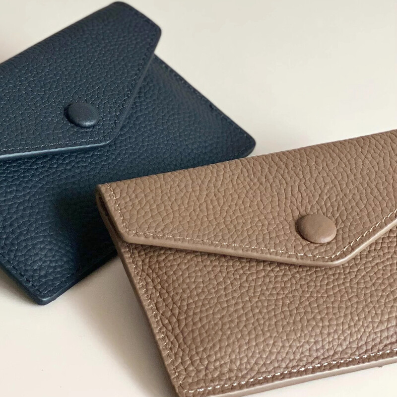 Inițiale personalizate Portofel mic din piele naturală Moda de lux Personalizați Nume Plic Suport card Poșetă Dropshiping Cadou DIY