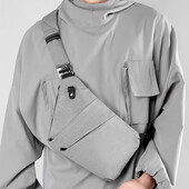 Мъжка чанта за гърди Чанта за през рамо Мъжки чанти Портмоне за телефон Мъжки чанта за гърди Чанти против крадци Найлонова външна чанта за колан Преносима чанта за кръст