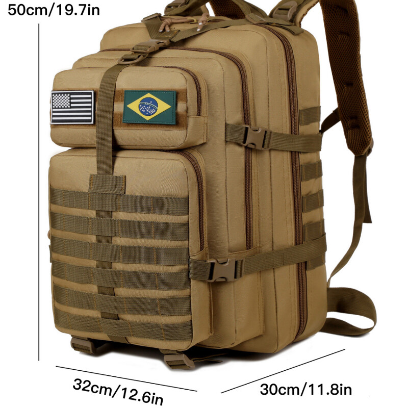 Rucsacuri de călătorie în aer liber, impermeabile, de mare capacitate, pentru bărbați, cu buzunare multiple, geantă tactică durabilă, pentru drumeții, pentru camping, rucsac Oxford