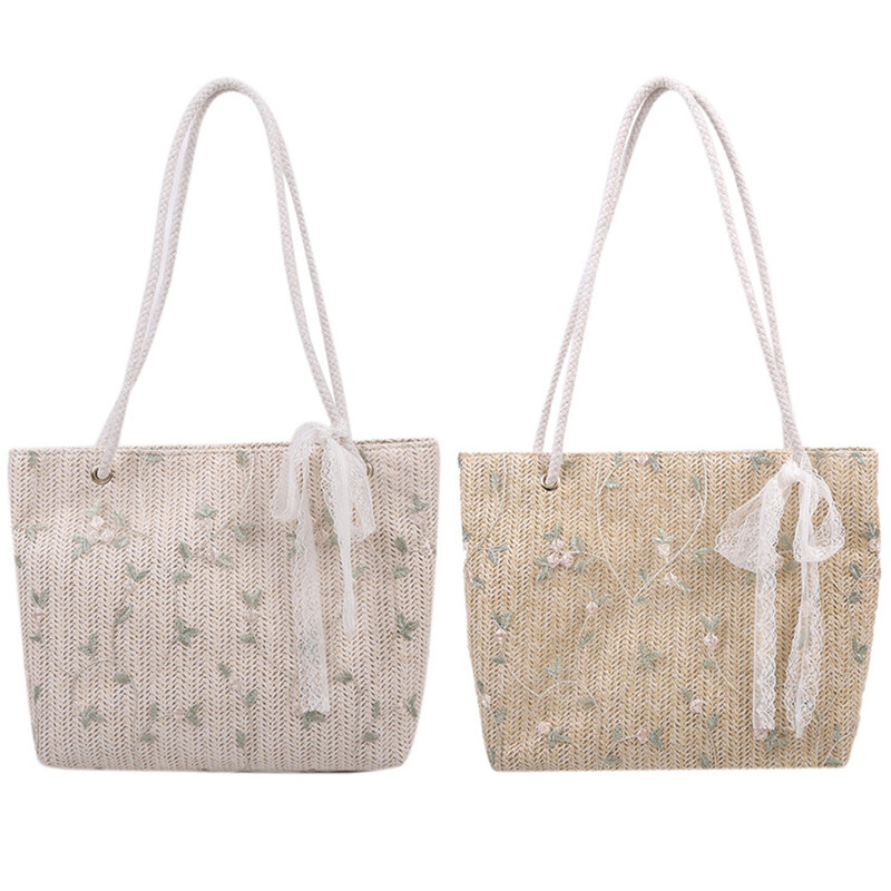 Genți de mână țesute la modă pentru femei Geantă pentru femei 2023 Geantă portabilă de designer de lux Genți de picnic de vară